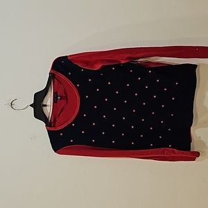 Tommy Hilfiger Women's Pullover Sweater Red Blue   Size L NWT